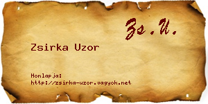 Zsirka Uzor névjegykártya